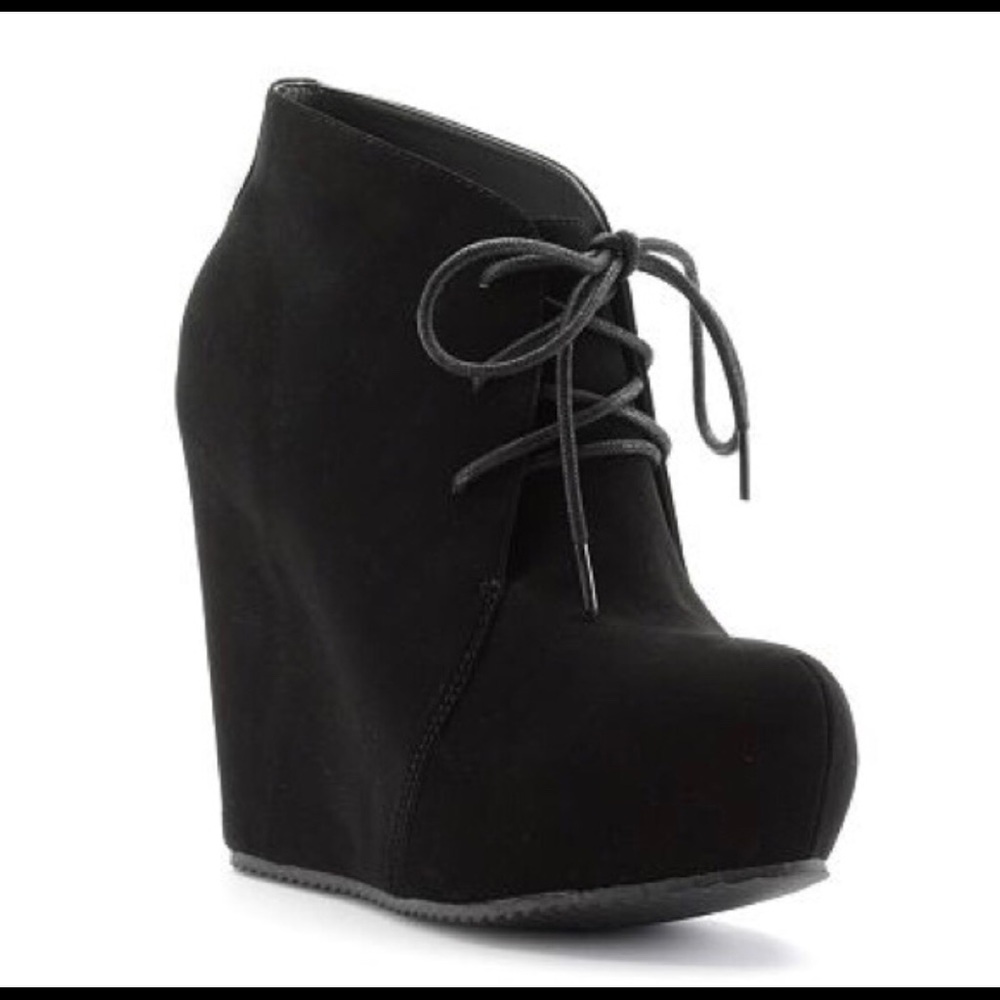 Black Lace Up Booties